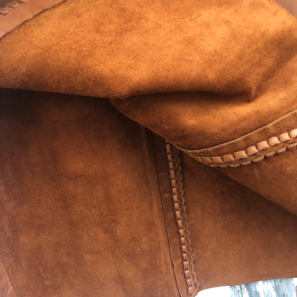 Ralph Lauren Western Leather Skirt 4 Rawhide - Picture 9 of 15